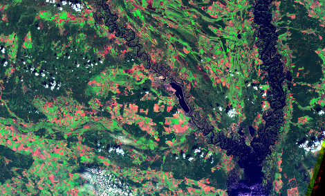 Супутниковий знімок околиць Чорнобильскої АЕС, 29 квітня 1986 р.